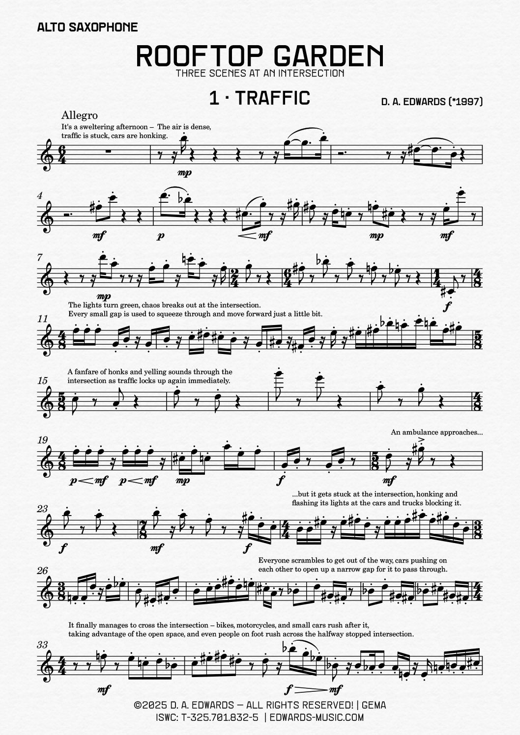 Preview of the saxophone part